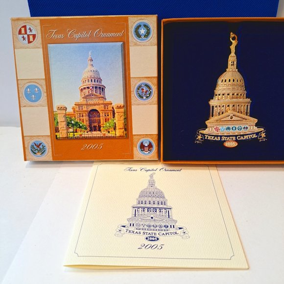 2005 TEXAS CAPITOL ORNAMENT – Texas State Capitol - Box & Pamphlet - Picture 1 of 8